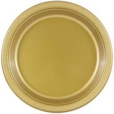 Jam Paper Disposable Plates Party Gold 20-pack