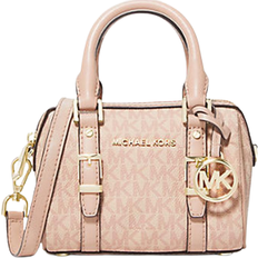 Michael Kors Womens Bedford Legacy Extra Small Logo Duffle Crossbody Bag  (Ballet) MK Signature