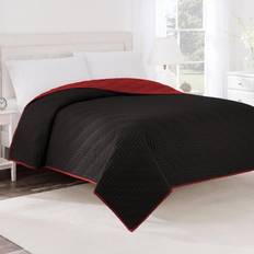 Martex Reversible Coverlet Duvet Black, Red (264.16x228.6cm)