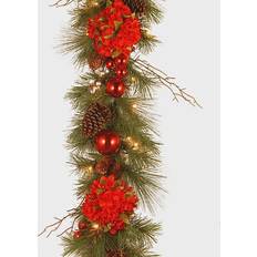 Plastic Christmas Trees National Tree Company Pre Lit Hydrangea Garland with Warm White Lights Christmas Tree