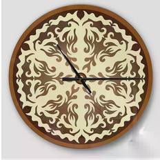 Design Art Orienta Chocolate Mandala Wall Clock 23"