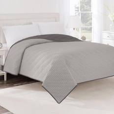 Queen Duvets Martex Reversible Coverlet Duvet Grey (228.6x218.44cm)