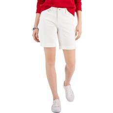 Tommy Hilfiger Women Shorts Tommy Hilfiger Th Flex Cuffed Bermuda Shorts - White