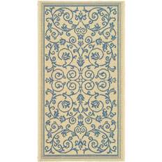 Safavieh Courtyard Collection Beige, Blue 31x60"