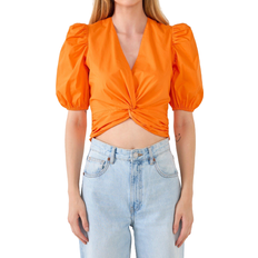 English Factory Twist Detail Top - Orange