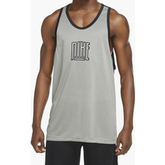 Nike Dri-FIT Basketball Jersey Men - Gray Heather/Black/Black/White