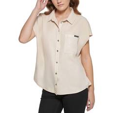 Calvin Klein Dolman-Sleeve Shirt - Birch