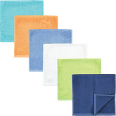 Hudson Rayon from Bamboo Burp Cloth 6-pack Blue Orange Lime