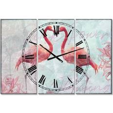 Design Art Flamingo Power Wall Clock 36"