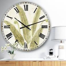 Design Art Simple Forest II Floral & Botanical Wall CLock Wall Clock 23"