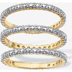 Diamond - Eternity Rings Accent Stackable Eternity Ring Set - Gold/Transperent