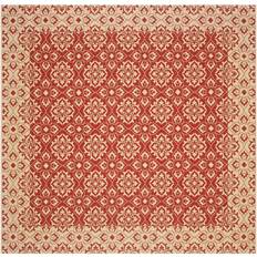 Safavieh Courtyard Red, Beige 94x94"