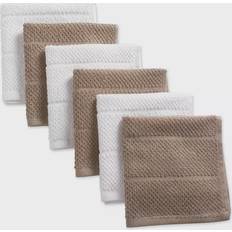 DII Stone Basic Chef Dishcloth Brown, White (30.48x30.48)