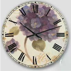 Design Art Floral Cottage Wall Clock 23"