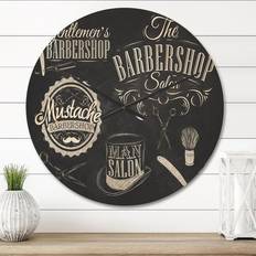 Design Art Set Barbershop Oversized Modern Wall CLock Wall Clock 23"