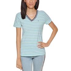 Tommy Hilfiger Striped V-Neck T-shirt - Virid Multi