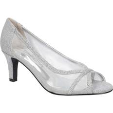 Silver - Women Heels & Pumps Easy Street Picaboo - Silver Tone Glitter