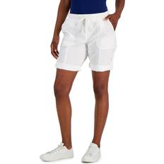 Tommy Hilfiger Women's Rolled-Cuff Utility Shorts - Bright White