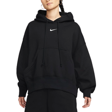 Nike Women Sweaters Nike Sportswear Phoenix Fleece Over-Oversized Pullover Hoodie Women's - Black/Sail