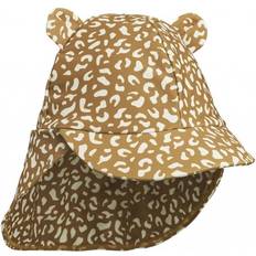 Leopard Solhatter Liewood Senia Sun Hat - Mini Leo Golden Caramel