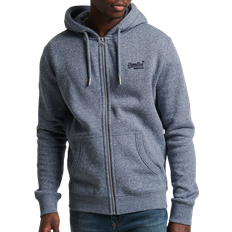 Superdry Vintage Logo Zip Hoodie - Light Blue