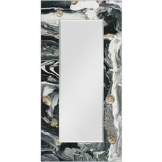 Empire Art Direct Ebony & Ivory Rectangular Beveled Mirror Wall Mirror 72x36"