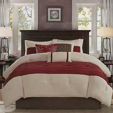 Madison Park Palmer Bedspread Red (228.6x228.6cm)