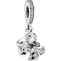 Pandora Married Couple Dangle Charm - Silver/Transparent