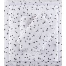 Textiles Intelligent Design Stars Bed Sheet White, Black (259.08x167.64)