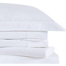 Textiles Brooklyn Loom Classic Cotton Bed Sheet White (259.08x228.6)