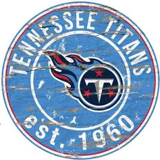 Fan Creations Tennessee Titans Distressed Round Sign Board