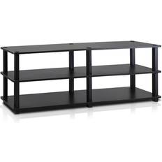 Black Shoe Racks Furinno Turn-S-Tube No Tools 3-Tier Shoe Rack 47.2x15.4"