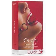 Gags Ouch! Ball Gag With Leather Strap Red