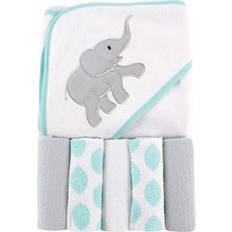 Best Baby Towels Luvable Friends Hooded Towel with Washcloths 6-pack Ikat Elephant