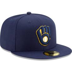 New Era Milwaukee Brewers Home Authentic Collection On-Field 59Fifty Fitted Hat Men - Navy