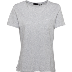 Superdry Pocket V Neck T-shirt - Light Grey