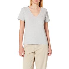 Blå - Dame Skjorter Gant Original Cotton V-Neck T-Shirt, Evening