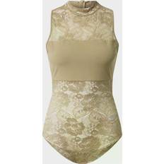 Damen - Gelb T-Shirts Urban Classics Ladies Lace Body Body khaki