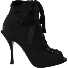 Dolce & Gabbana Women Ankle Boots Dolce & Gabbana Stretch Short Ankle Boots - Black