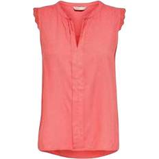 Unisex Blusen Only Womenss Kimmi Lace Trim Top in Rose Viscose