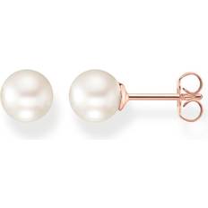 Sterling Rose Plated Pearl Earring H1430-428-14