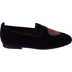 Dolce & Gabbana Loafers Dolce & Gabbana Velvet Flats Heart Loafers Shoes EU45/US12