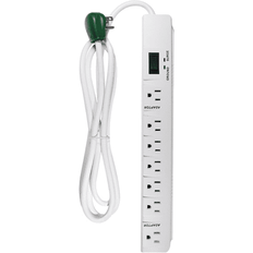 Power Strips & Extension Cords GoGreen Power 7-Outlet Surge Protector 17636 6 Cord White