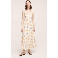 Flame Fleur Linen-Blend Dress