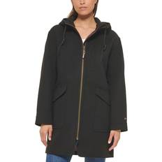 Tommy Hilfiger Women's Zip Front Hooded Coat - Black