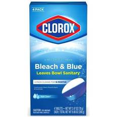 Clorox ultra clean toilet tablets Clorox Automatic Toilet Bowl Cleaner Bleach & Blue 4-pack