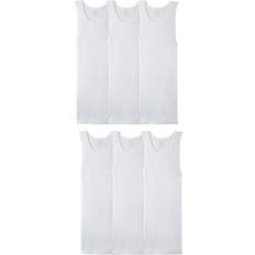M - Men Tank Tops Fruit of the Loom A-Shirt Tank Top 6-pack - White