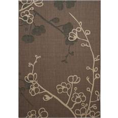 Safavieh Courtyard Collection Brown, Black 63x91"