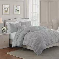 Swift Home Floral Pintuck Bedspread Gray, White, Pink, Blue (228.6x172.72)