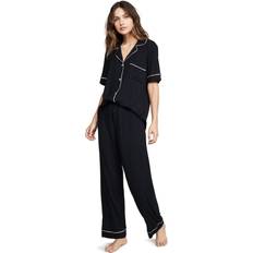 Pink Sleepwear eberjey Gisele Short Sleeve PJ Set Black/Sorbet